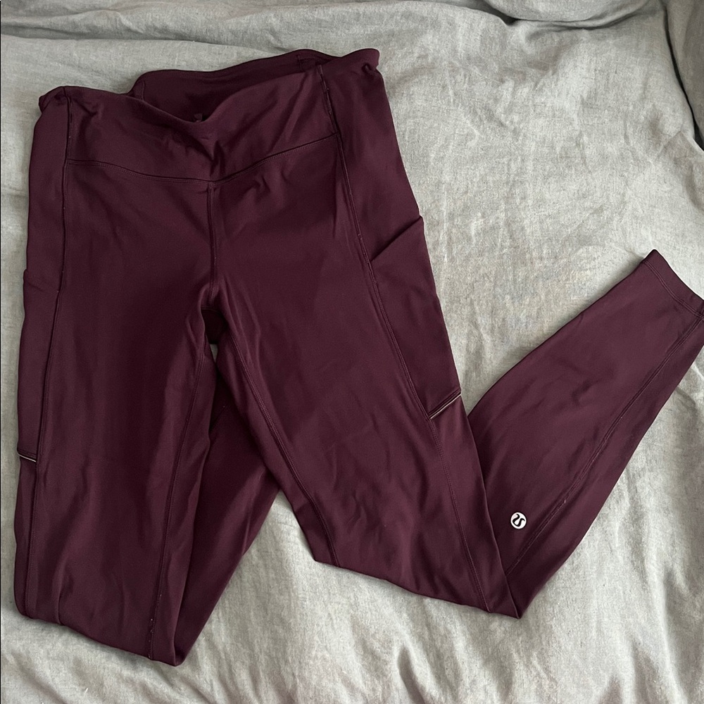 lululemon athletica Burgundy Leggings